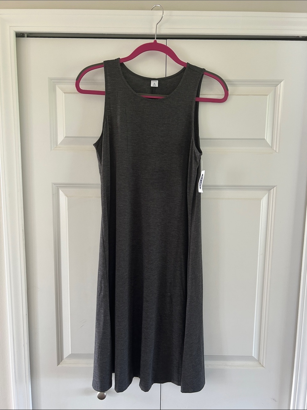 Old Navy Sleeveless Charcoal Gray Dress - Medium TALL